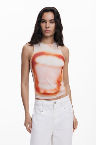 Sleeveless Boca T-shirt - BROWN - L - Desigual - Modalova
