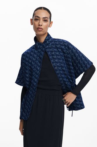 Geometric pattern poncho - BLUE - U - Desigual - Modalova