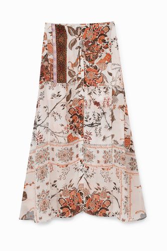 Long skirt with boho floral print - - 38 - Desigual - Modalova