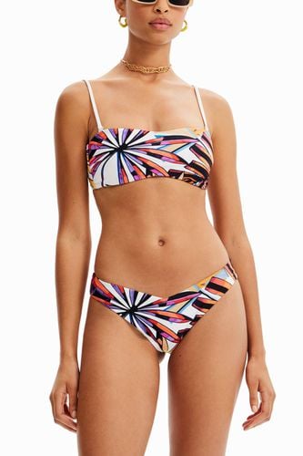 Top bikini bandeau tropical - Desigual - Modalova