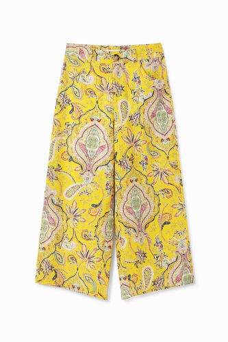 Cropped culotte trousers paisley - - 38 - Desigual - Modalova