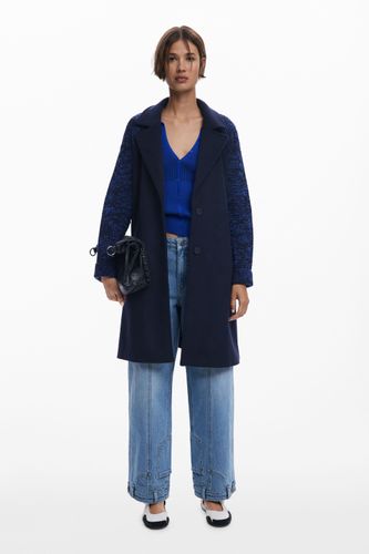 Abrigo lana combinado - BLUE - XL - Desigual - Modalova