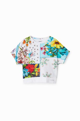 Camiseta oversize patch flores - Desigual - Modalova