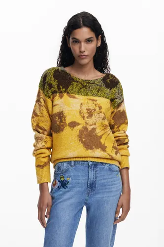 Floral Jacquard Sweater - S - Desigual - Modalova