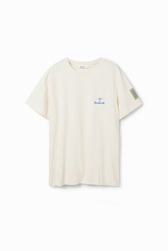 Camiseta lisa bordado - Desigual - Modalova