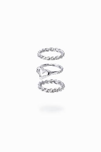 Set anillos baño plata Zalio - Desigual - Modalova