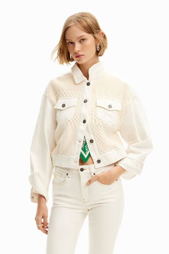 Patchwork tricot trucker jacket - - L - Desigual - Modalova