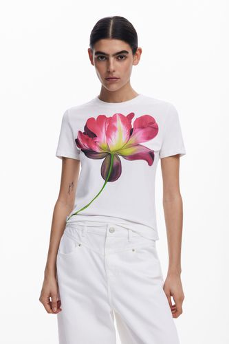 Camiseta flor grande - WHITE - XS - Desigual - Modalova