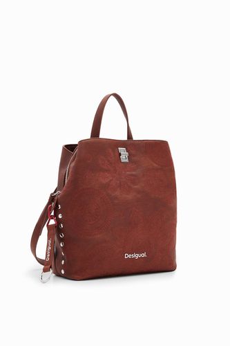 Embroidered S backpack - BROWN - U - Desigual - Modalova