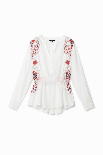 Fitted V-neck blouse - WHITE - XL - Desigual - Modalova