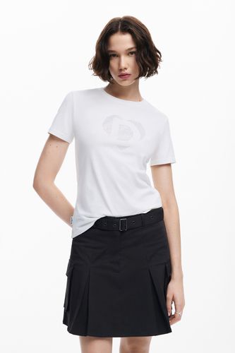 Camiseta logo strass - WHITE - L - Desigual - Modalova