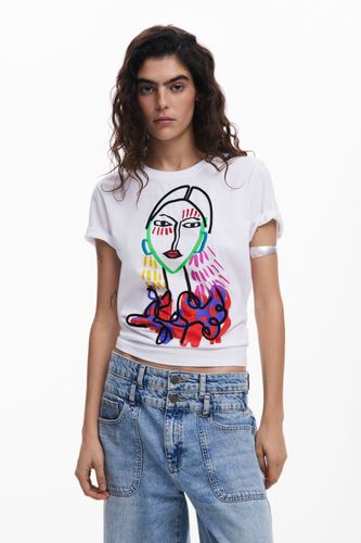 Camiseta cara bordados - WHITE - XS - Desigual - Modalova