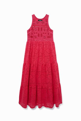 Vestido étnico encaje - RED - L - Desigual - Modalova