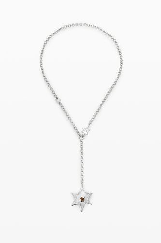 Star and heart necklace, silver-plated, Zalio. - - U - Desigual - Modalova