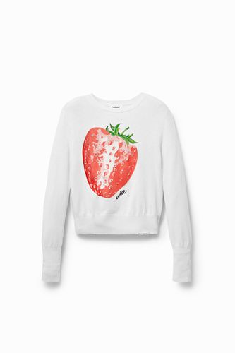 Cropped strawberry jumper - - M - Desigual - Modalova