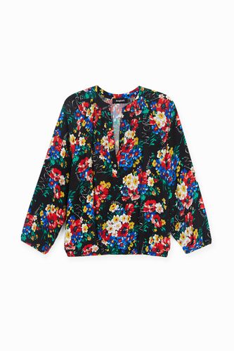 Sleeve floral blouse - - M - Desigual - Modalova
