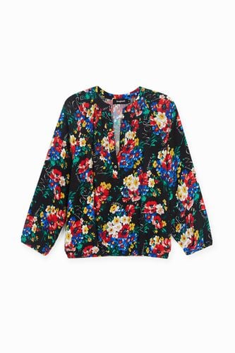 Sleeve floral blouse - - S - Desigual - Modalova