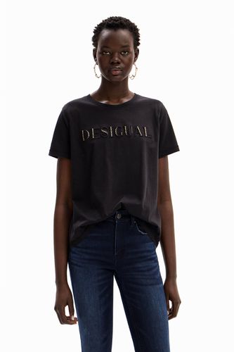 Shiny logo T-shirt - BLACK - M - Desigual - Modalova