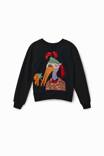 Embroidered pelican sweatshirt - - L - Desigual - Modalova