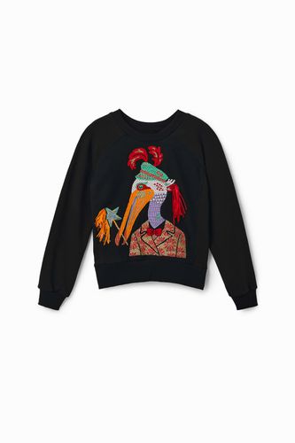 Embroidered pelican sweatshirt - - S - Desigual - Modalova