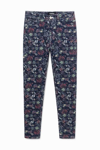 Skinny cropped trousers flowers - - 34 - Desigual - Modalova