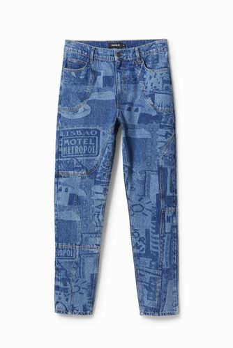 Laser print carrot jeans - 32 - Desigual - Modalova