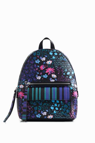 Mochila mini flores rayas - Desigual - Modalova