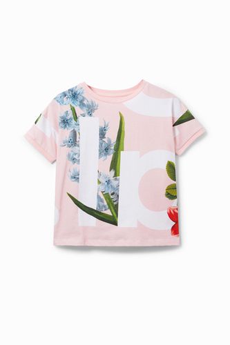 Camiseta logomanía floral - Desigual - Modalova