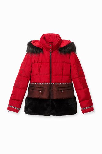 Bimaterial short jacket - RED - 38 - Desigual - Modalova