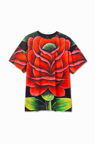 Oversize flower T-shirt - BLACK - U - Desigual - Modalova
