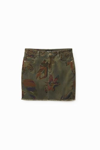 Floral camouflage miniskirt - - 40 - Desigual - Modalova