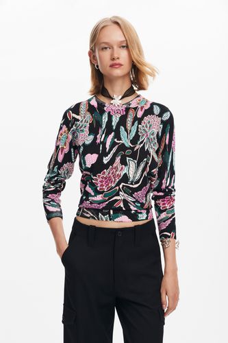 Botanical print knit sweater - M - Desigual - Modalova