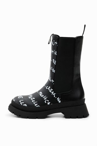 High Chelsea boots with messages - - 36 - Desigual - Modalova