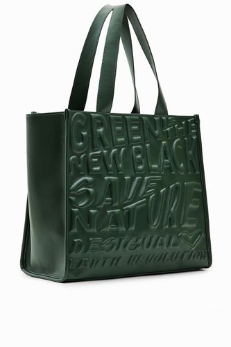 Messages shopper bag - GREEN - U - Desigual - Modalova