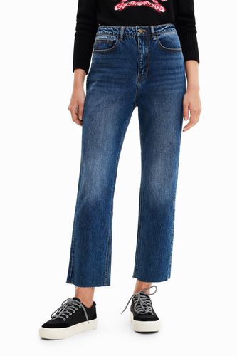 Straight cropped jeans - BLUE - 40 - Desigual - Modalova