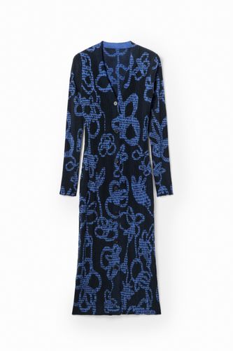 Vestido midi punto flores - M - Desigual - Modalova