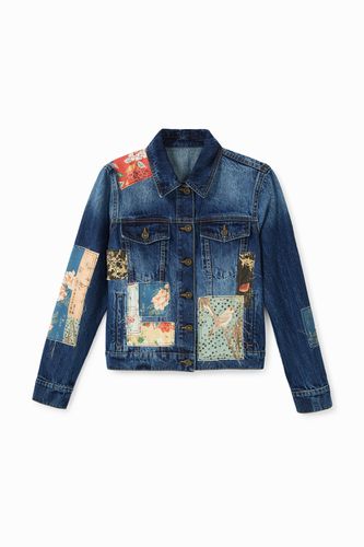 Chaqueta vaquera slim parches - 34 - Desigual - Modalova