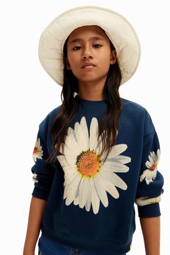 Sudadera oversize margaritas - Desigual - Modalova