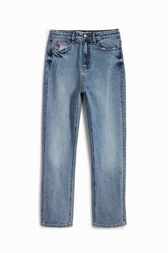 Straight cropped jeans - BLUE - 34 - Desigual - Modalova