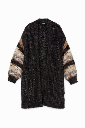 Open chunky knit jacket - BLACK - S - Desigual - Modalova