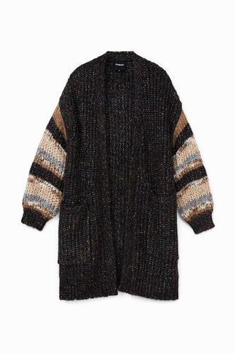 Open chunky knit jacket - - XS - Desigual - Modalova