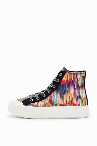 Sneakers caña alta patch glitch - Desigual - Modalova