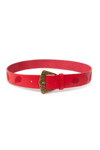 Cinturón cuero paisley - RED - 85 - Desigual - Modalova