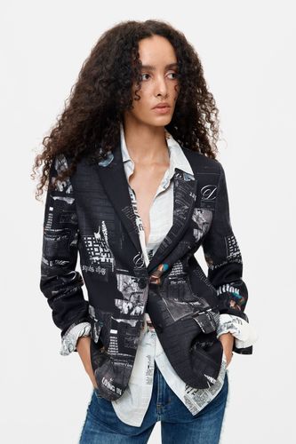 Patchwork Printed Blazer - M - Desigual - Modalova