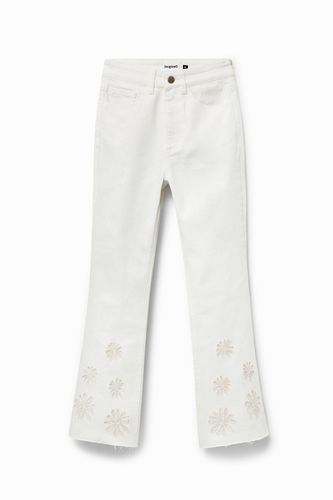 Flared cropped jeans - WHITE - 34 - Desigual - Modalova