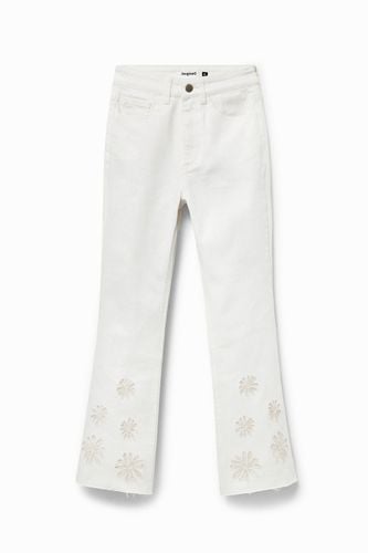Flared cropped jeans - WHITE - 46 - Desigual - Modalova