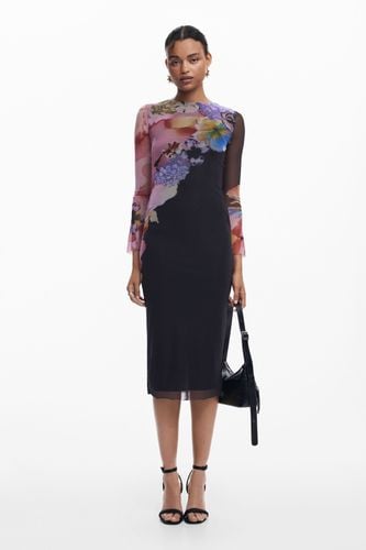 Vestido midi flores - BLACK - L - Desigual - Modalova