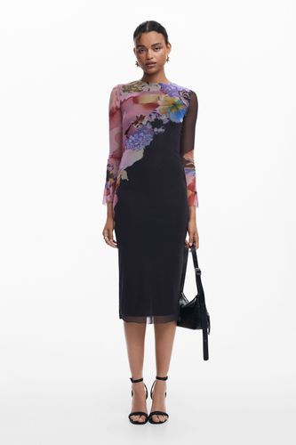 Vestido midi flores - BLACK - M - Desigual - Modalova