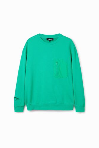 Zip pocket sweatshirt - GREEN - L - Desigual - Modalova