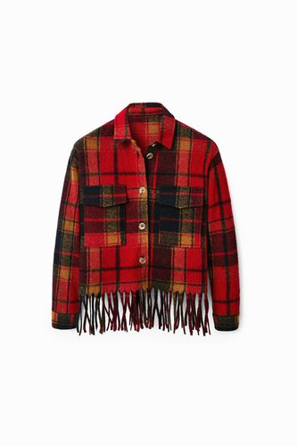 Short plaid wool jacket - RED - L - Desigual - Modalova